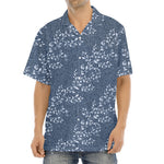Ivy Flower Denim Jeans Pattern Print Aloha Shirt