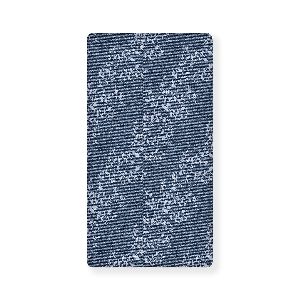 Ivy Flower Denim Jeans Pattern Print Baby Crib Sheet