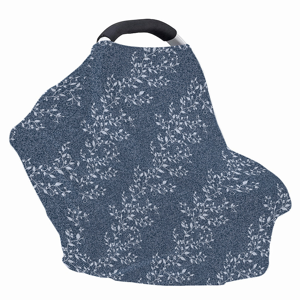 Ivy Flower Denim Jeans Pattern Print Baby Seat Cover