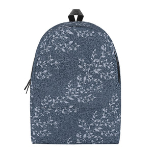 Ivy Flower Denim Jeans Pattern Print Backpack