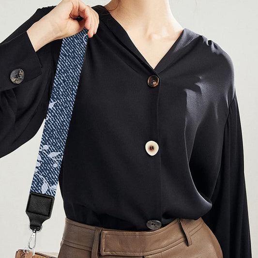 Ivy Flower Denim Jeans Pattern Print Bag Strap