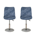 Ivy Flower Denim Jeans Pattern Print Bar Stool Covers
