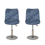 Ivy Flower Denim Jeans Pattern Print Bar Stool Covers