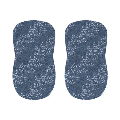 Ivy Flower Denim Jeans Pattern Print Bar Stool Covers