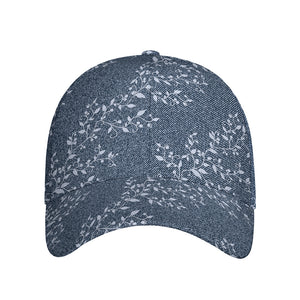 Ivy Flower Denim Jeans Pattern Print Baseball Cap