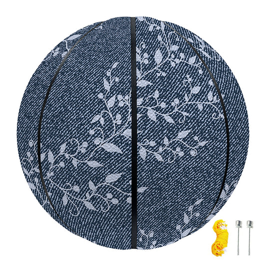 Ivy Flower Denim Jeans Pattern Print Basketball