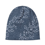 Ivy Flower Denim Jeans Pattern Print Beanie