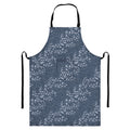Ivy Flower Denim Jeans Pattern Print Bib Apron With Pocket
