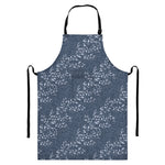 Ivy Flower Denim Jeans Pattern Print Bib Apron With Pocket