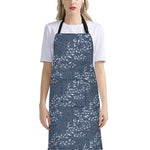 Ivy Flower Denim Jeans Pattern Print Bib Apron With Pocket