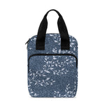 Ivy Flower Denim Jeans Pattern Print Bible Tote Bag
