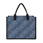 Ivy Flower Denim Jeans Pattern Print Canvas Tote Bag