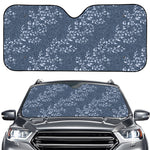 Ivy Flower Denim Jeans Pattern Print Car Windshield Sun Shade