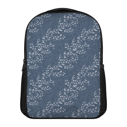 Ivy Flower Denim Jeans Pattern Print Casual Backpack