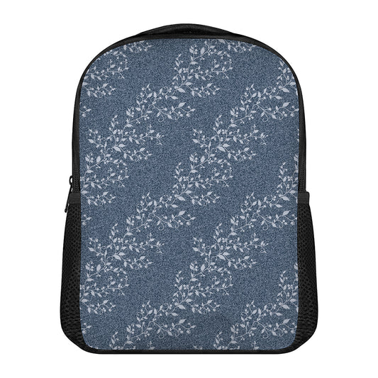 Ivy Flower Denim Jeans Pattern Print Casual Backpack