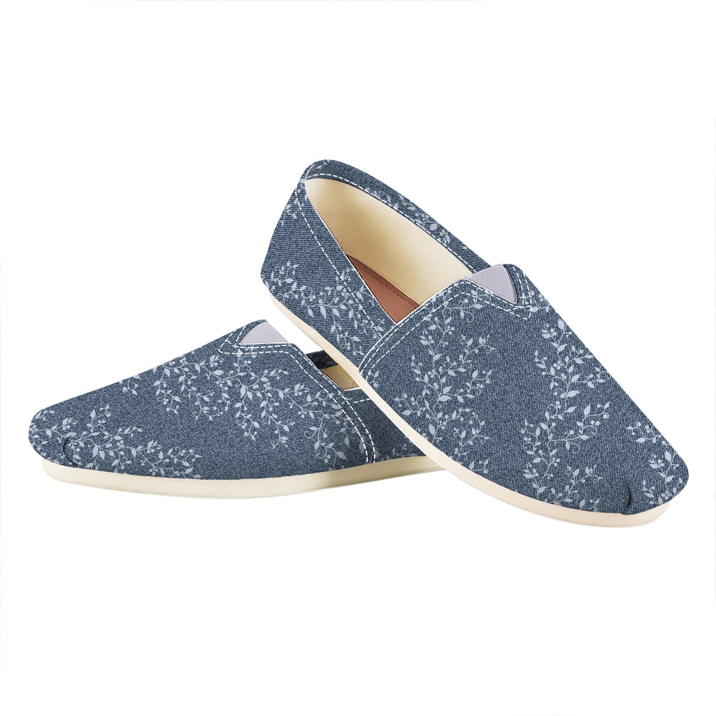 Ivy Flower Denim Jeans Pattern Print Casual Shoes