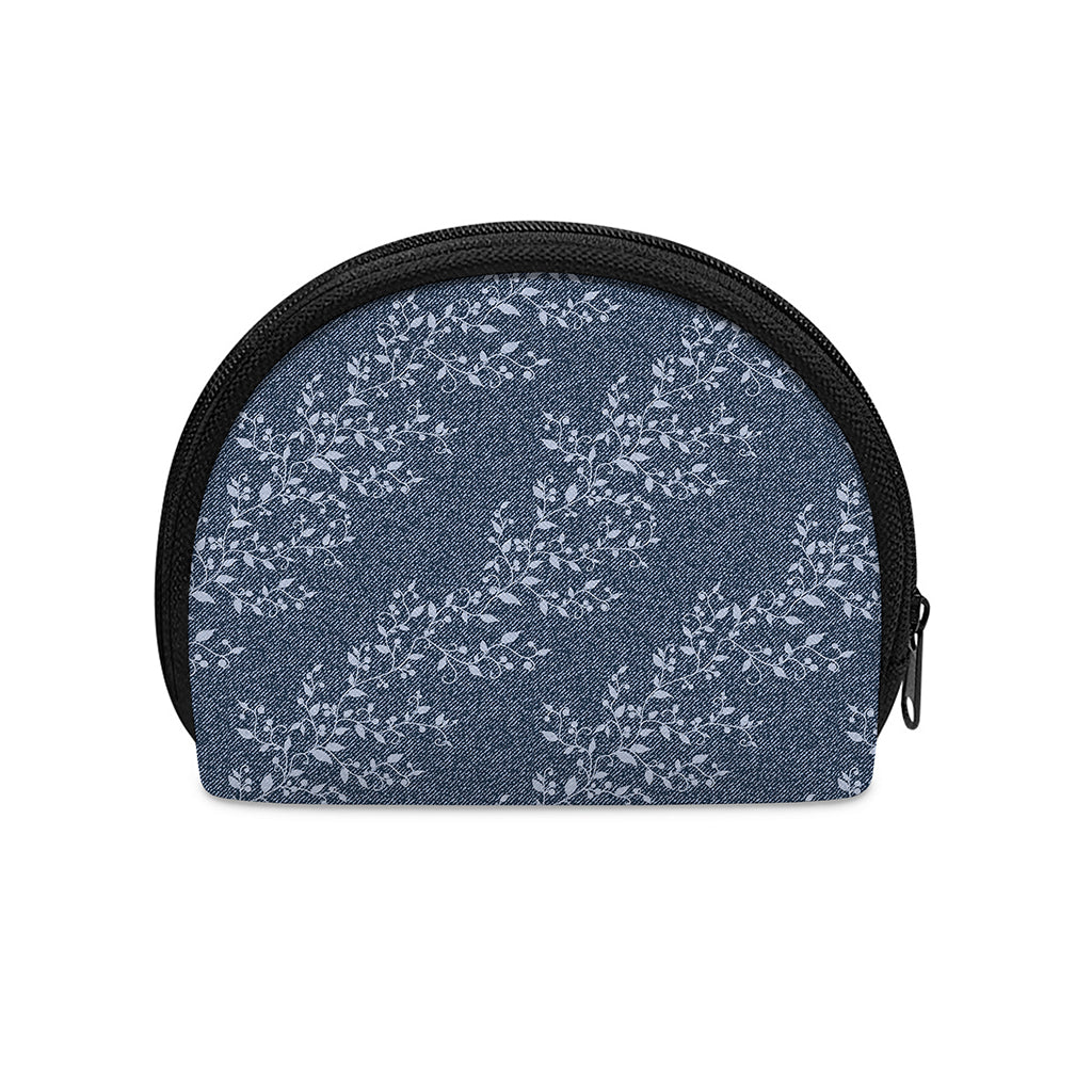 Ivy Flower Denim Jeans Pattern Print Coin Purse