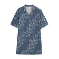 Ivy Flower Denim Jeans Pattern Print Cotton Hawaiian Shirt