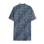 Ivy Flower Denim Jeans Pattern Print Cotton Hawaiian Shirt