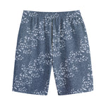 Ivy Flower Denim Jeans Pattern Print Cotton Shorts