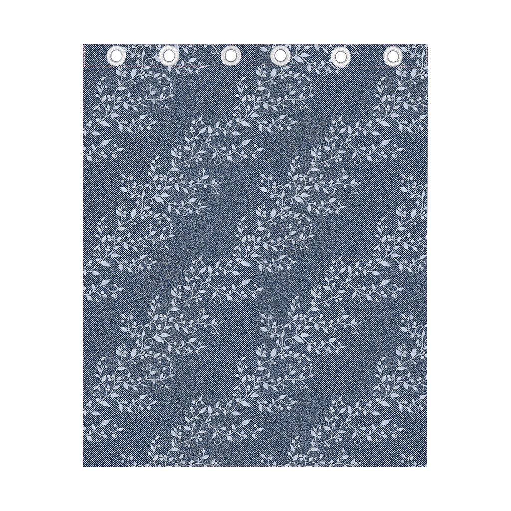 Ivy Flower Denim Jeans Pattern Print Curtain