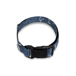 Ivy Flower Denim Jeans Pattern Print Dog Collar