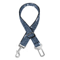 Ivy Flower Denim Jeans Pattern Print Dog Seat Belt