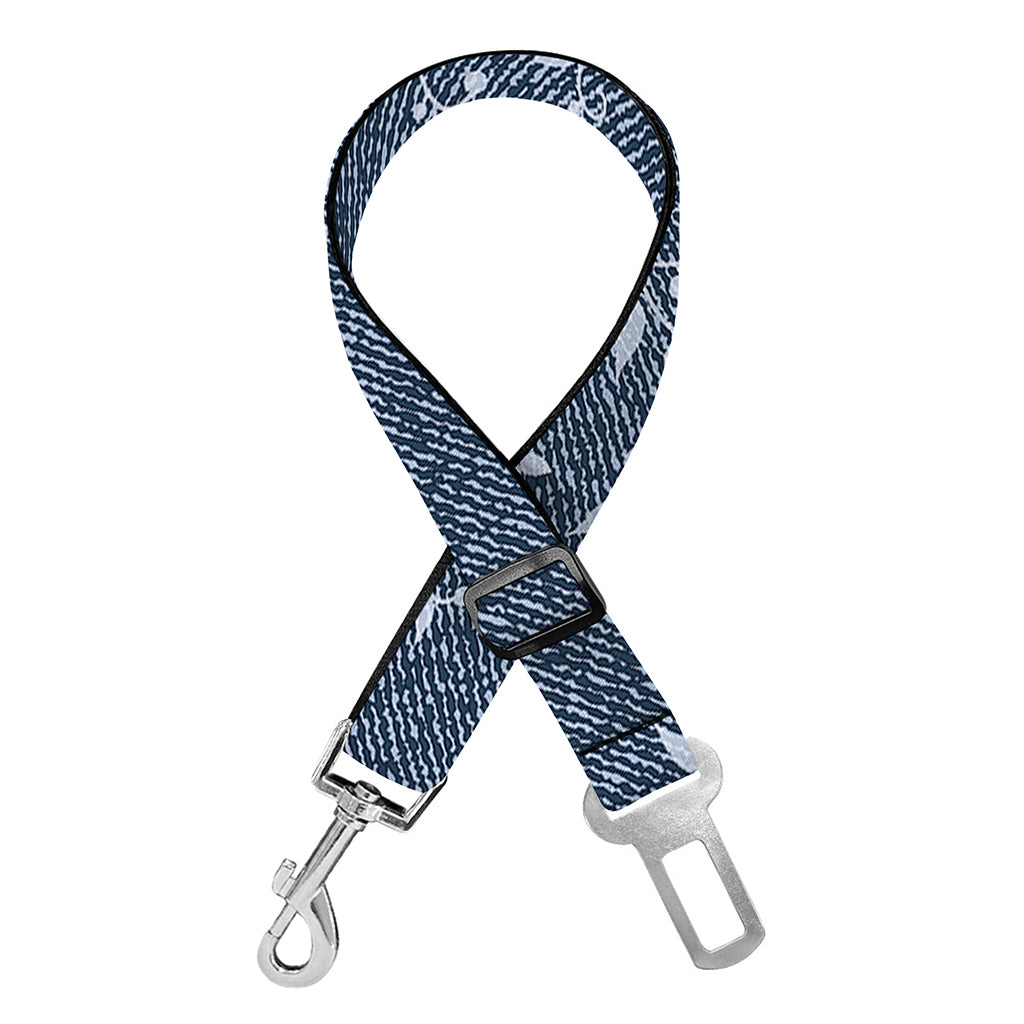 Ivy Flower Denim Jeans Pattern Print Dog Seat Belt