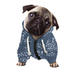 Ivy Flower Denim Jeans Pattern Print Dog Zip Up Hoodie