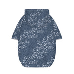 Ivy Flower Denim Jeans Pattern Print Dog Zip Up Hoodie