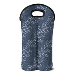 Ivy Flower Denim Jeans Pattern Print Double Neoprene Wine Tote