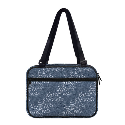 Ivy Flower Denim Jeans Pattern Print Double Strap Bible Bag