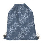Ivy Flower Denim Jeans Pattern Print Drawstring Bag