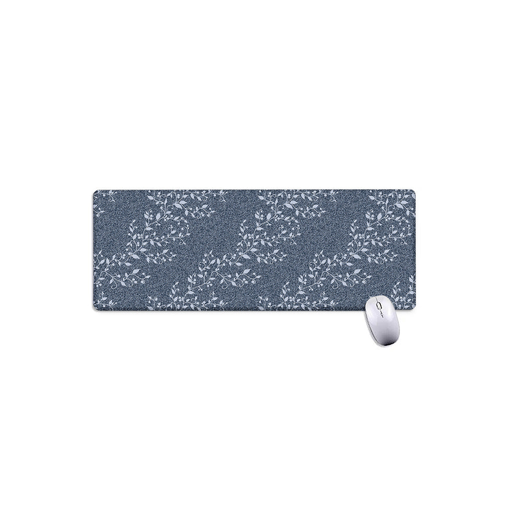 Ivy Flower Denim Jeans Pattern Print Extended Mouse Pad