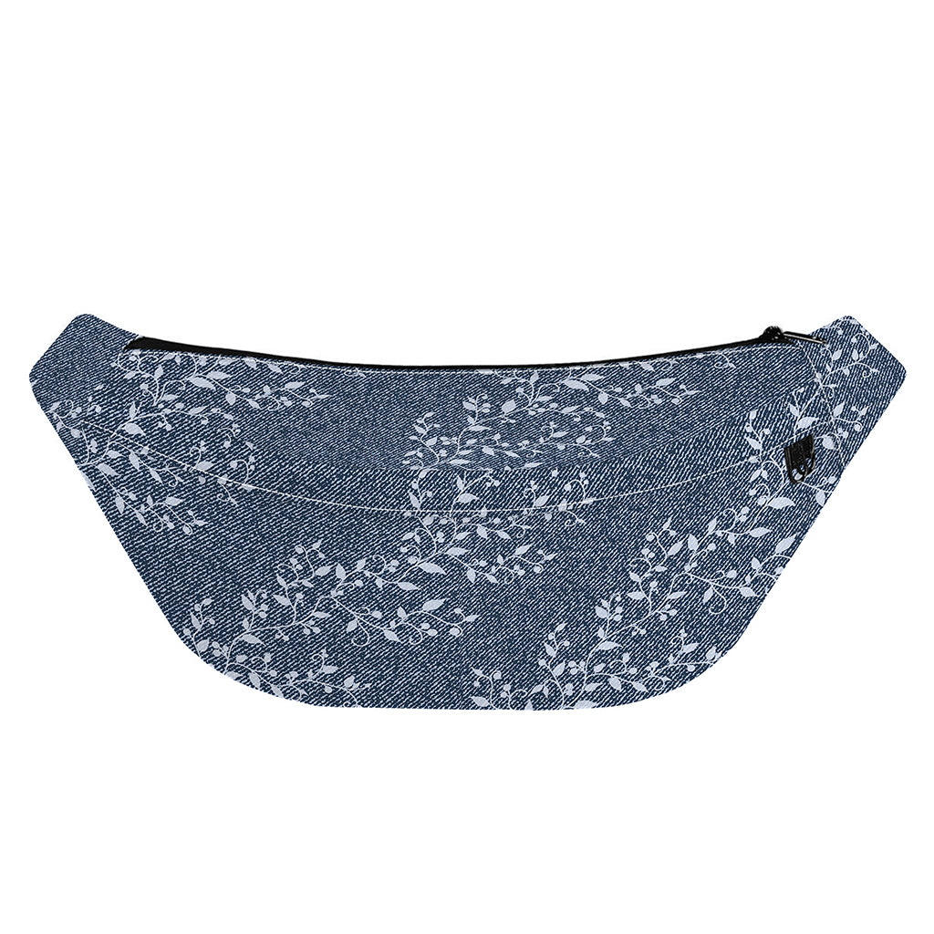 Ivy Flower Denim Jeans Pattern Print Fanny Pack
