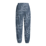 Ivy Flower Denim Jeans Pattern Print Fleece Lined Knit Pants