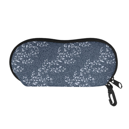 Ivy Flower Denim Jeans Pattern Print Glasses Case