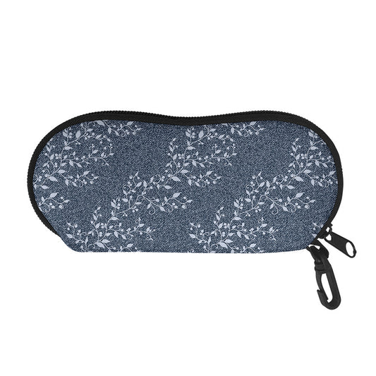 Ivy Flower Denim Jeans Pattern Print Glasses Case