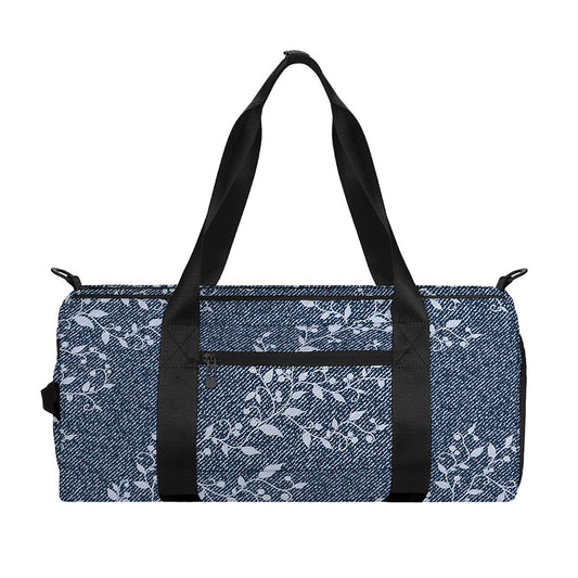 Ivy Flower Denim Jeans Pattern Print Gym Bag