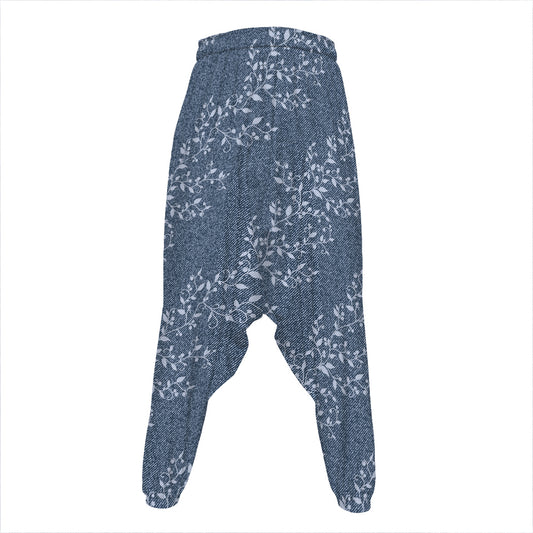 Ivy Flower Denim Jeans Pattern Print Hammer Pants