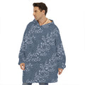 Ivy Flower Denim Jeans Pattern Print Hoodie Blanket