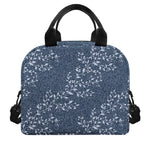 Ivy Flower Denim Jeans Pattern Print Insulated Lunch Bag