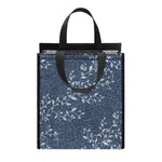 Ivy Flower Denim Jeans Pattern Print Insulated Lunch Tote