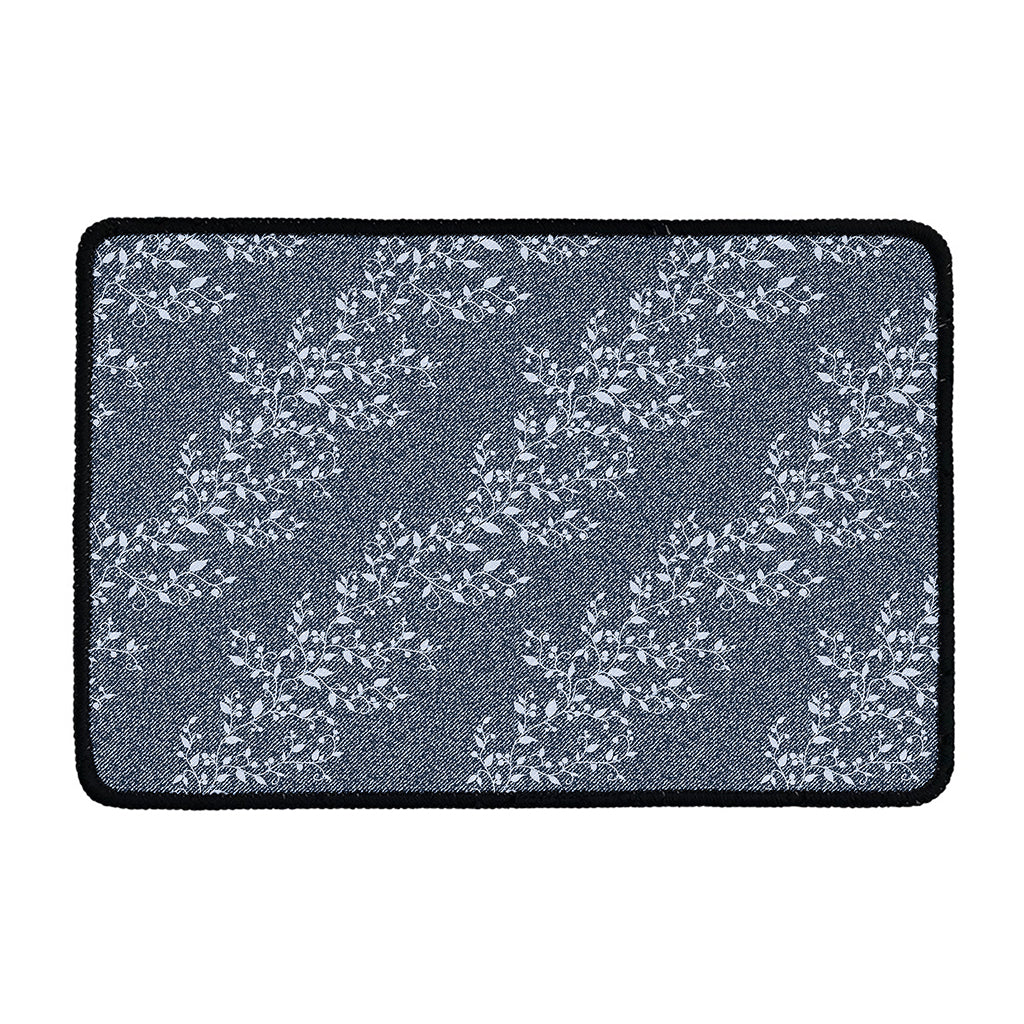 Ivy Flower Denim Jeans Pattern Print Kitchen Mat