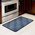 Ivy Flower Denim Jeans Pattern Print Kitchen Mat