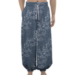 Ivy Flower Denim Jeans Pattern Print Lantern Pants