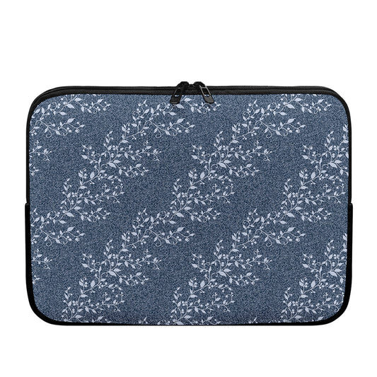 Ivy Flower Denim Jeans Pattern Print Laptop Sleeve