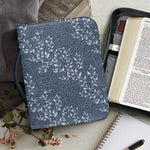 Ivy Flower Denim Jeans Pattern Print Leather Bible Cover