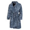 Ivy Flower Denim Jeans Pattern Print Men's Bathrobe