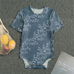 Ivy Flower Denim Jeans Pattern Print Men's Bodysuit